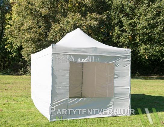 Easy up tent 3x4,5 meter voorkant schuin huren - Partytentverhuur Breda